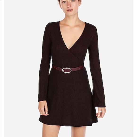New with tags Express dark purple sweater dress - Picture 2 of 7